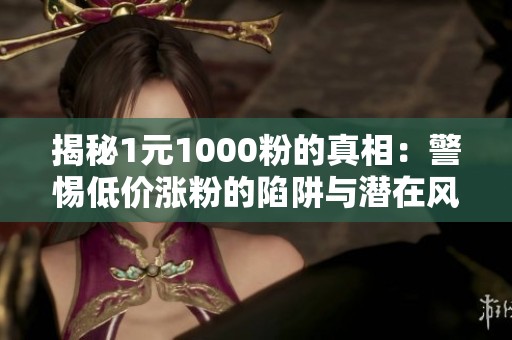 揭秘1元1000粉的真相：警惕低价涨粉的陷阱与潜在风险