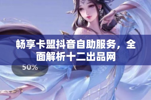 畅享卡盟抖音自助服务，全面解析十二出品网