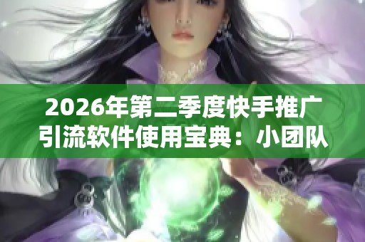 2026年第二季度快手推广引流软件使用宝典：小团队如何实现高投产比