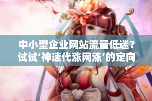中小型企业网站流量低迷？试试‘神速代涨网涨’的定向推广策略