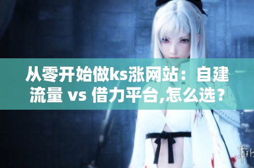 从零开始做ks涨网站：自建流量 vs 借力平台,怎么选？