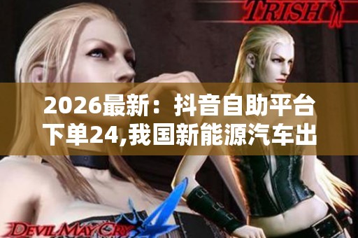 2026最新：抖音自助平台下单24,我国新能源汽车出口量连续六个月