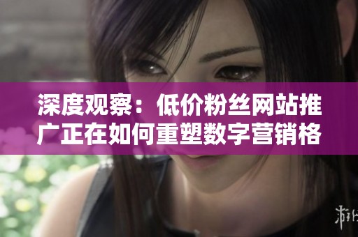 深度观察:低价粉丝网站推广正在如何重塑数字营销格局? 深度观察:低价粉丝网站推广正在如何重塑数字营销格局?