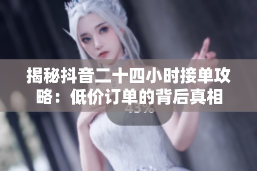 揭秘抖音二十四小时接单攻略：低价订单的背后真相