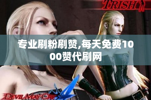 专业刷粉刷赞,每天免费1000赞代刷网