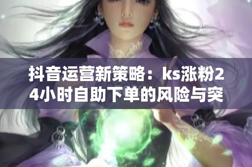抖音运营新策略:ks涨粉24小时自助下单的风险与突破 抖音运营新策略:ks涨粉24小时自助下单的风险与突破