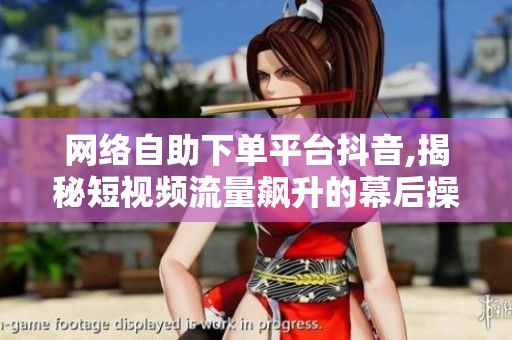 网络自助下单平台抖音,揭秘短视频流量飙升的幕后操作指南