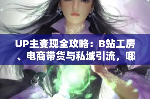 UP主变现全攻略:B站工房、电商带货与私域引流,哪种方式最适合你? UP主变现全攻略:B站工房、电商带货与私域引流,哪种方式最适合你?