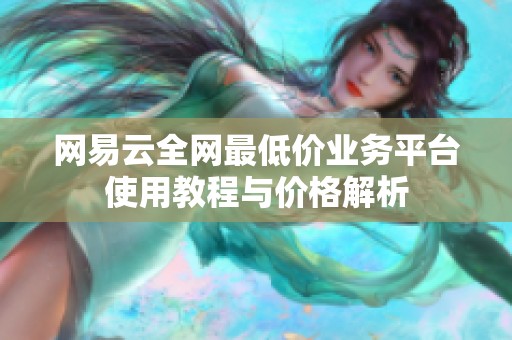 网易云全网最低价业务平台使用教程与价格解析