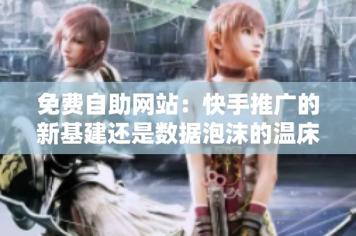 免费自助网站:快手推广的新基建还是数据泡沫的温床? 免费自助网站:快手推广的新基建还是数据泡沫的温床?