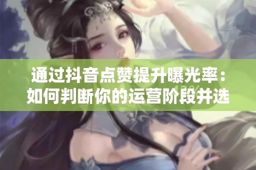 通过抖音点赞提升曝光率:如何判断你的运营阶段并选择合适刷数据的网站 通过抖音点赞提升曝光率:如何判断你的运营阶段并选择合适刷数据的网站