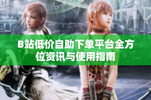 B站低价自助下单平台全方位资讯与使用指南 B站低价自助下单平台全方位资讯与使用指南