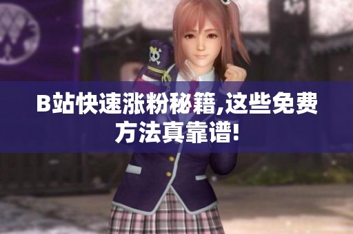 B站快速涨粉秘籍,这些免费方法真靠谱!