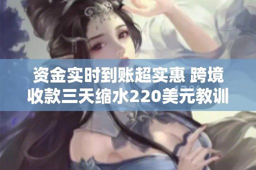 资金实时到账超实惠 跨境收款三天缩水220美元教训深刻