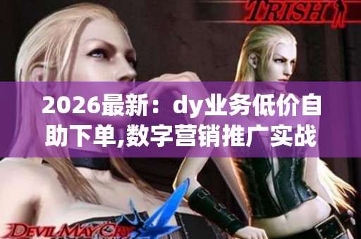 2026最新：dy业务低价自助下单,数字营销推广实战新策略揭秘便捷化