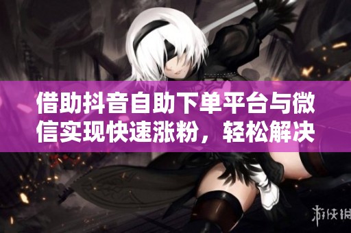 借助抖音自助下单平台与微信实现快速涨粉，轻松解决运营难题