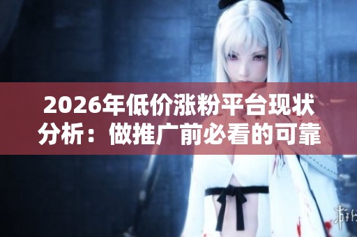 2026年低价涨粉平台现状分析:做推广前必看的可靠性评估 2026年低价涨粉平台现状分析:做推广前必看的可靠性评估