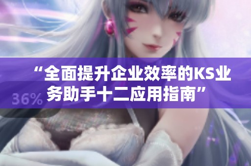 “全面提升企业效率的KS业务助手十二应用指南” “全面提升企业效率的KS业务助手十二应用指南”