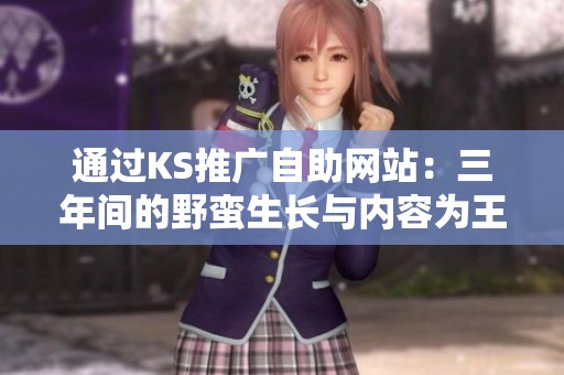 通过KS推广自助网站:三年间的野蛮生长与内容为王的深刻变迁 通过KS推广自助网站:三年间的野蛮生长与内容为王的深刻变迁