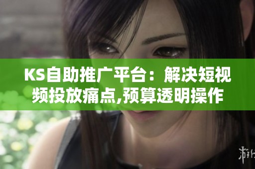KS自助推广平台:解决短视频投放痛点,预算透明操作省时 KS自助推广平台:解决短视频投放痛点,预算透明操作省时