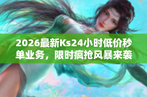 2026最新Ks24小时低价秒单业务,限时疯抢风暴来袭! 2026最新Ks24小时低价秒单业务,限时疯抢风暴来袭!